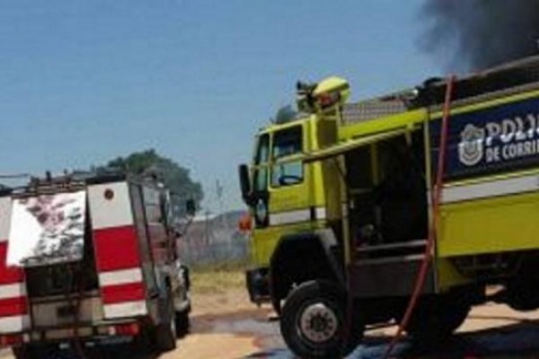 Corrientes: Se produjo un incendio en el predio de la empresa de transporte urbano Turismo Miramar