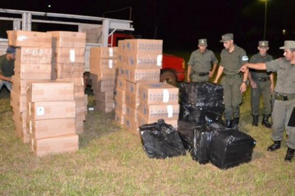 Misiones: Gendarmería incautó 32500 atados de cigarrillos extranjeros sin el aval aduanero