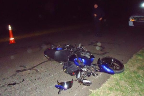 San Luis: Motociclista atropelló y mató a un peatón sobre Ruta 5