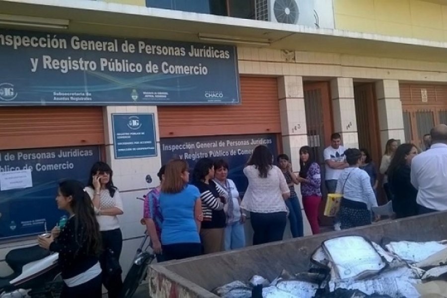 Chaco Principio de incendio en el Registro P blico de Comercio