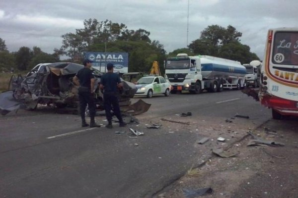 Motociclista sufrió fracturas en un doble choque sobre Ruta 12