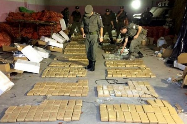 Formosa: Secuestran 1.727 kilos de marihuana en un galpón