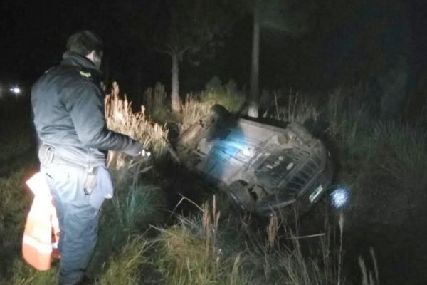 Ruta 12: El hijo del diputado Manuel Sussini volcó cerca de Ituzaingó