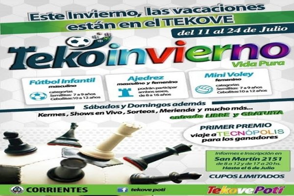 Teko Invierno sale a darle deporte y diversión a las vacaciones escolares