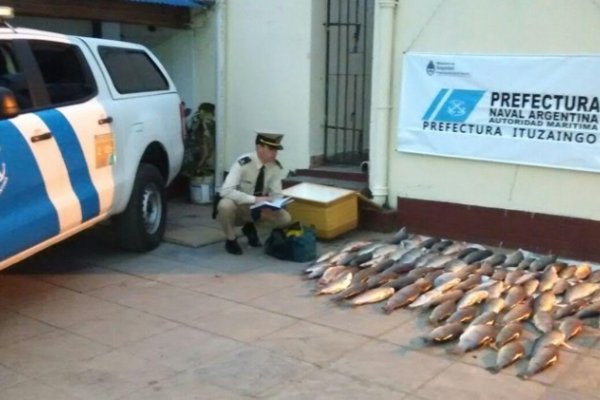 Prefectura decomisó 210 kilos de pescados en Formosa y Corrientes