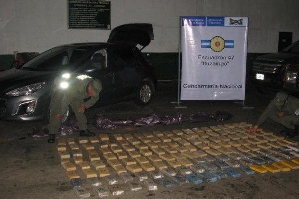 Gendarmería incautó 130 kilos de marihuana en Itá Ibaté