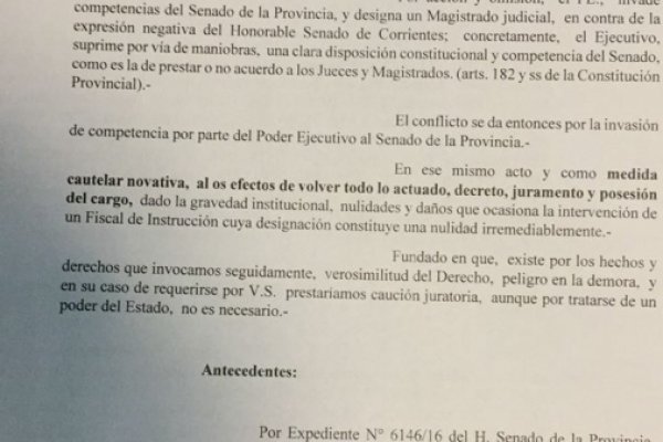 Urgente: Conflicto de Poderes en Corrientes