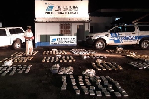 Prefectura secuestró más de 300 kilos de marihuana en Ita Ibaté