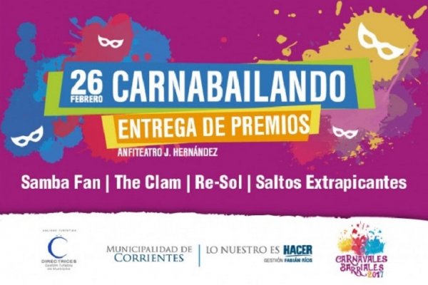 Los carnavales barriales se despiden este domingo con el Carnabailando