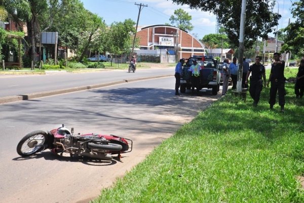 Motociclistas heridos por accidentes en la capital correntina