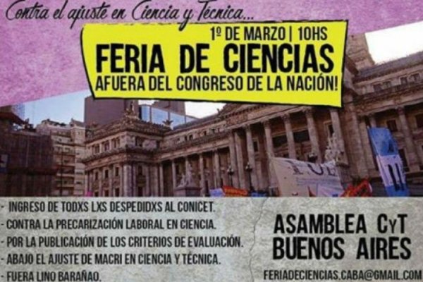 La comunidad científica se movilizará al Congreso contra el recorte este miércoles