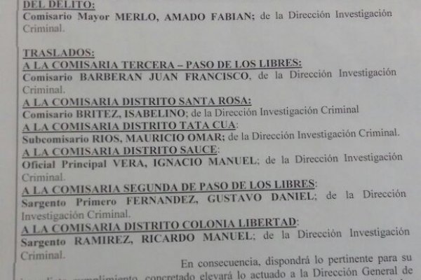 Siguen los cambios en la Policía