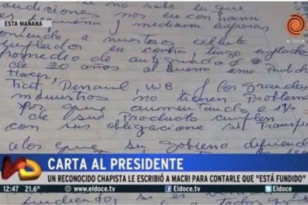 La desgarradora carta de un cordobés que votó a Macri y se está fundiendo