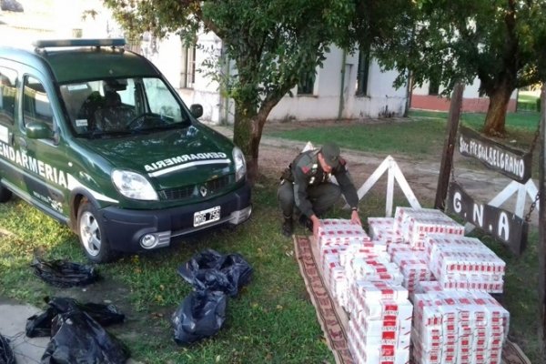 Gendarmería incautó 500 cartones de cigarrillos que tenían como destino  la ciudad de Corrientes