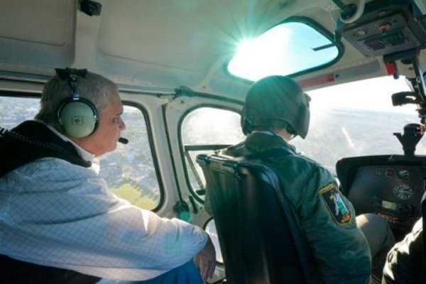 Fabián Ríos recorrió por aire la zona este de la ciudad: Las lagunas están desbordadas