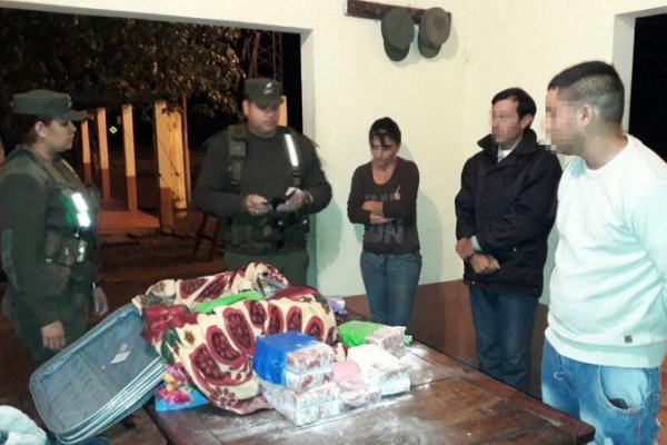 Gendarmería tuvo a un hombre que transportaba más de 15 kilos de marihuana en su equipaje