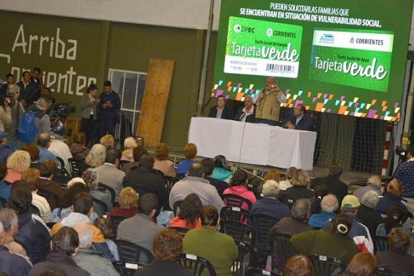 Corrientes: Presentaron la Tarjeta Verde que permitirá acceder a descuentos de luz y agua