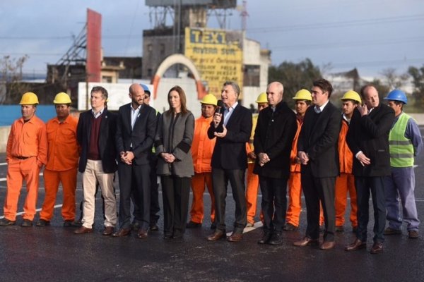 Macri inauguró el viaducto del Puente La Noria con una frase de Juan Domingo Perón