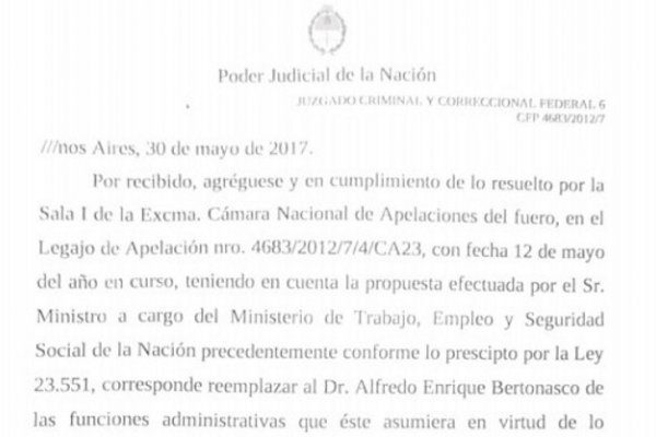 SOMU: Canicoba desoyó a la Cámara y designó otro hombre de Triaca como interventor