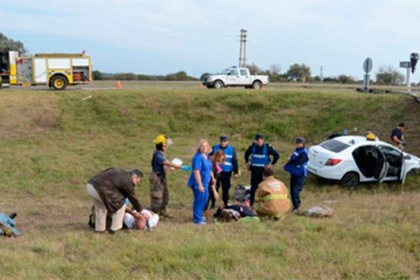 Familia correntina se accidentó en Entre Ríos