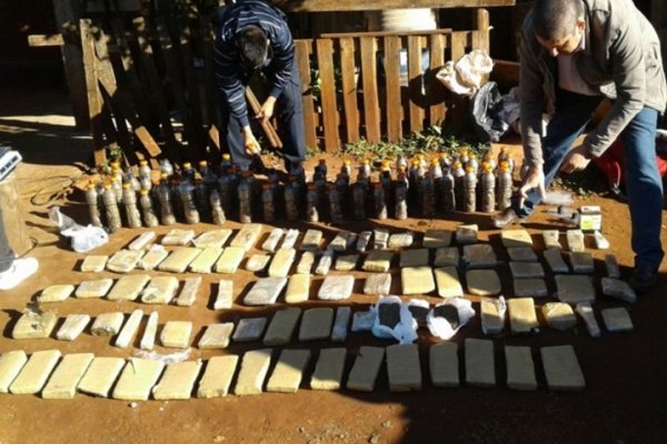 Incautaron más de 84 kilos de marihuana dentro de una vivienda