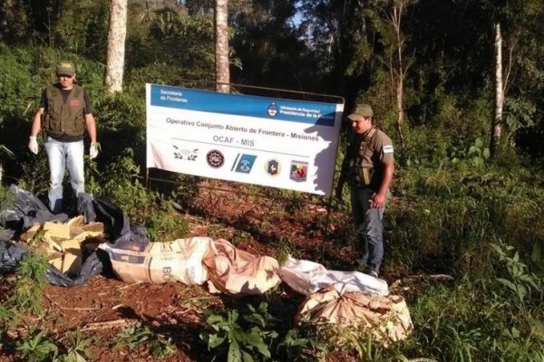 Gendarmería secuestró 188 kilos de droga en Chaco y Misiones