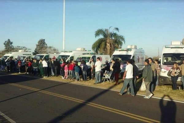 Brindan dispositivo de salud a los peregrinos que marchan hacia Itatí