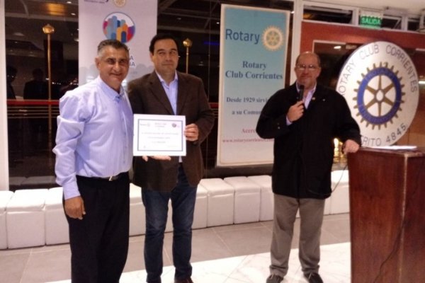 Corrientes: Valdés y Tassano fueron distinguidos por el Rotary Club