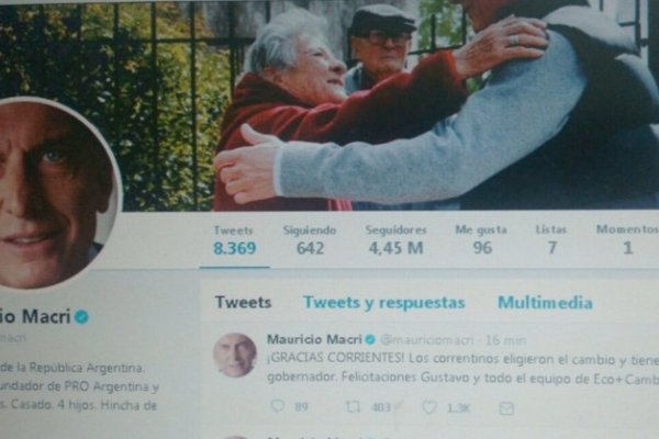 Mauricio Macri saludó y felicitó a Gustavo Valdés vía Twitter