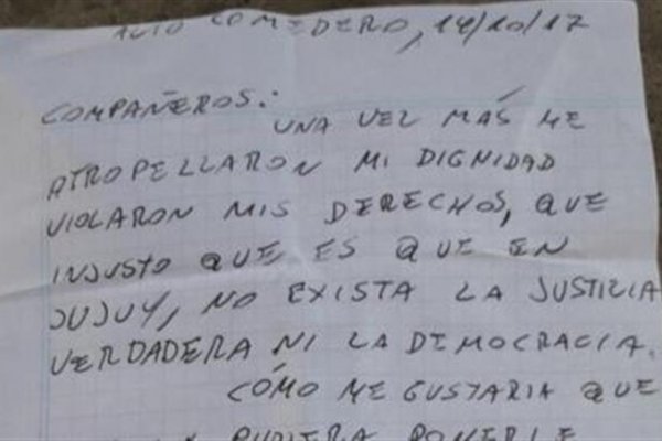 La carta de Sala desde el penal: Parece un mal sueño del que no puedo despertar