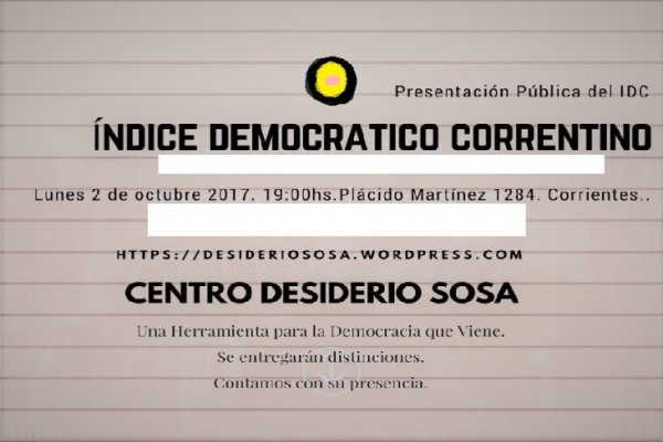 Medirán el índice Democrático en Corrientes