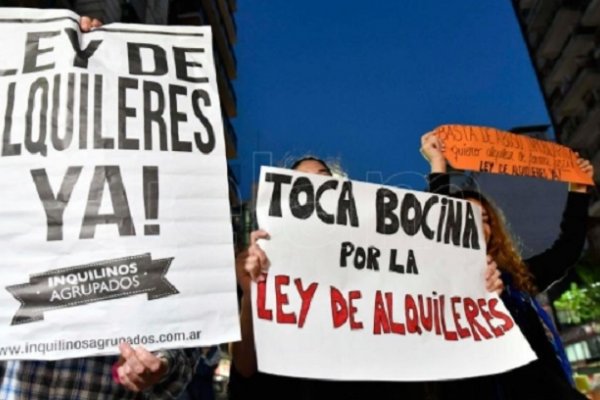 Inquilinos se manifestaron por la aprobación de la ley de alquileres