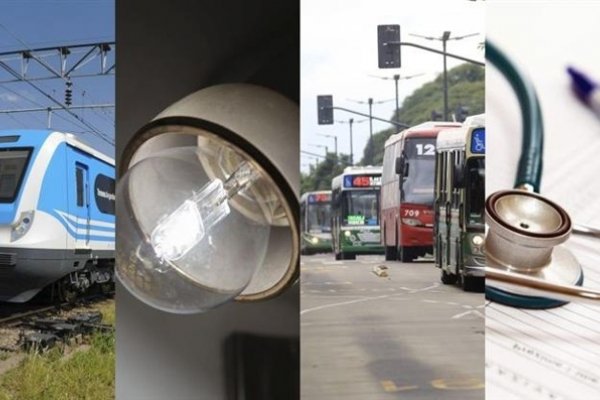 Febrero viene con fuertes aumentos: sube la luz, el transporte y las prepagas