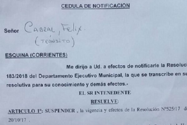 Conflicto en Esquina: un juez suspendió pase a planta masivo de trabajadores municipales