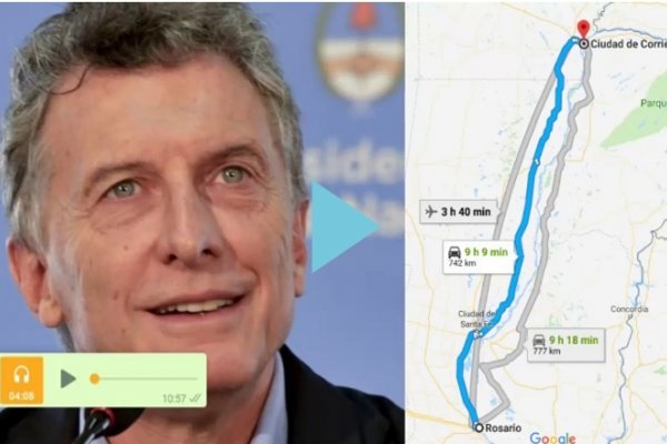 Pásenle un mapa: Macri anunció la licitación para un puente entre Rosario y Corrientes