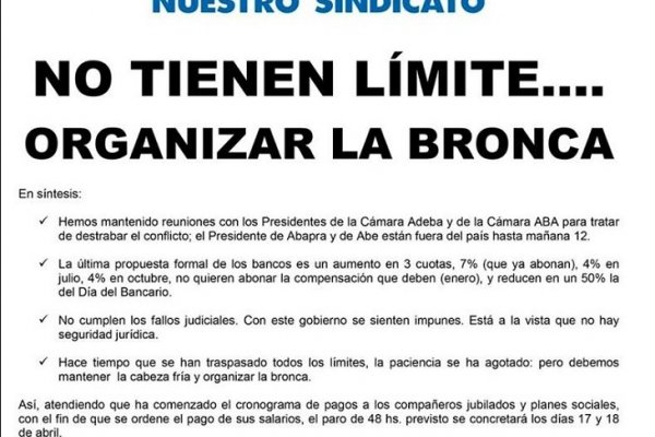 Enojo y paro bancario por 48 horas: son más los que pagan Ganancias y rechazan techo del 15%