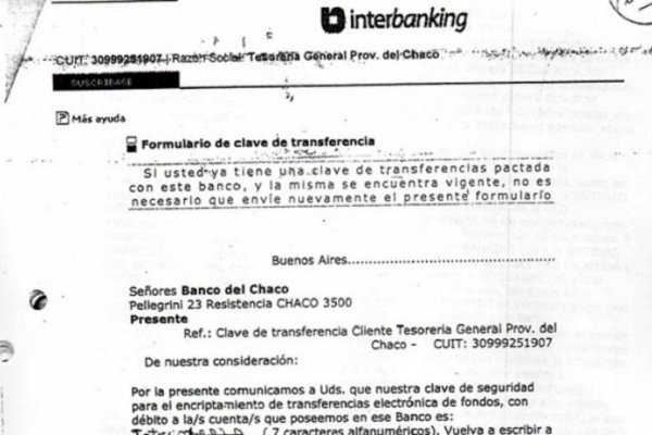 Fraudes en pagos electrónicos de la Tesorería General de Chaco