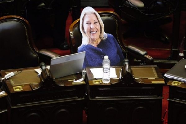 Sentaron a una Carrió de cartón en Diputados porque otra vez no fue a trabajar