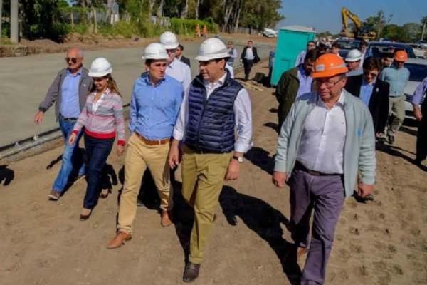 Valdés e Iguacel recorrieron los avances de la Autopista