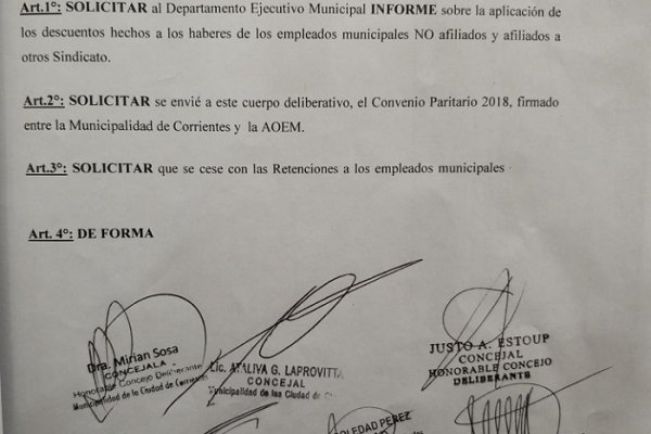 Analizan denuncias contra funcionarios de Tassano por descuentos ilegales a trabajadores municipales