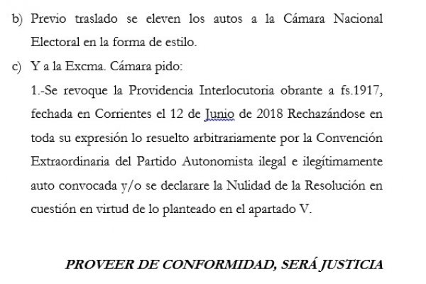 Se disputa en la Justicia federal otra interna entre autonomistas