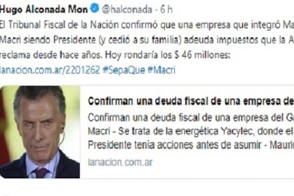 Confirmaron que una empresa de Macri tiene una deuda fiscal millonaria