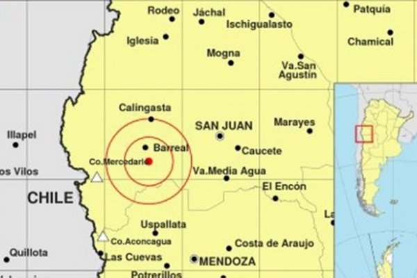 Un sismo de 5.4 grados hizo temblar la provincia de San Juan y se sintió en Mendoza