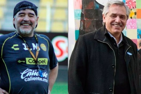 Maradona llegó al país y bendijo la candidatura de Alberto Fernández