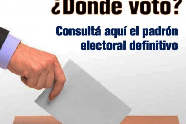 Dónde voto: consultá el padrón electoral 2019