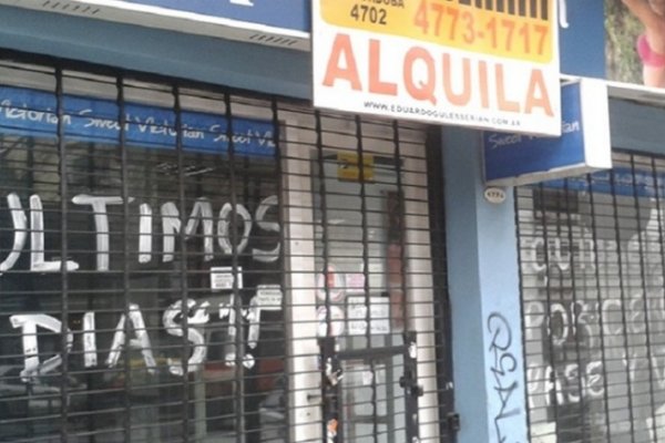 La crisis golpea al comercio y aumenta 30% la cantidad de locales vacíos en la Ciudad de Buenos Aires