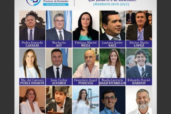 Corrientes: Hoy juran los nuevos 15 diputados provinciales y 4 de ellos renuevan mandato