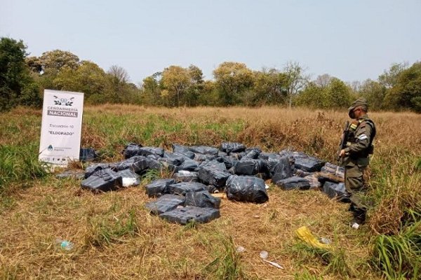 Misiones: Gendarmes hallan más de 2.967 kilos de marihuana acopiada entre la vegetación