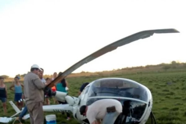 Un helicóptero se estrelló en un campo en Santo Tomé