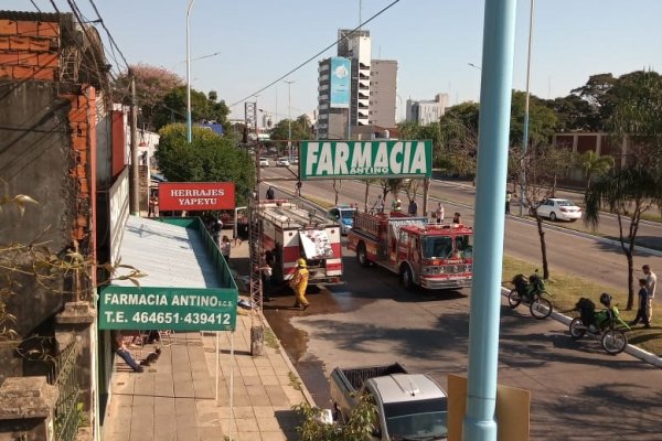 Bomberos sofocaron el incendio de una avenida sobre Avenida 3 de Abril